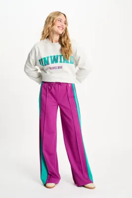 POM Amsterdam - Trackpants Colourblock Wild Purple