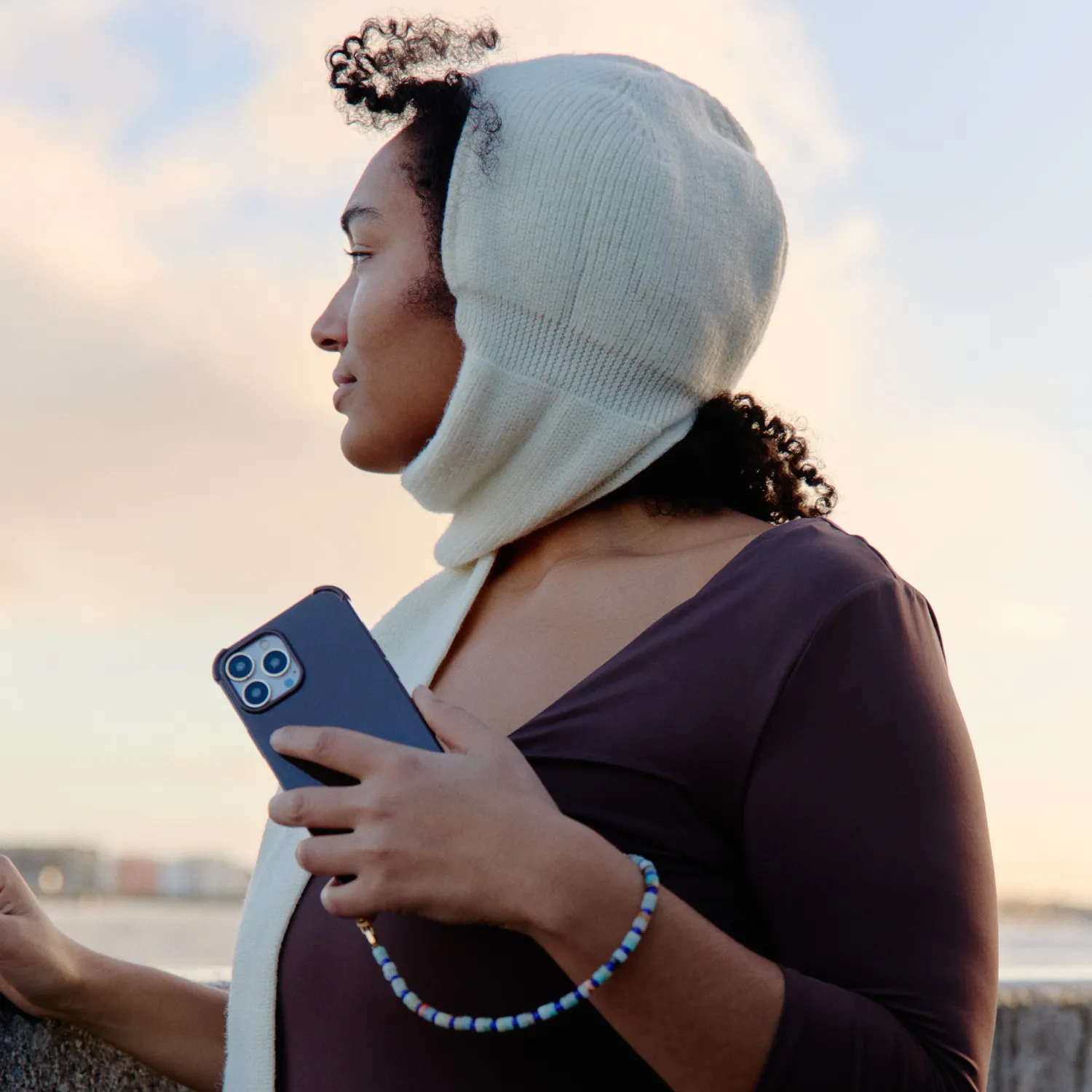 Ateljé - Dark brown iPhone case