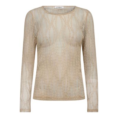 Co'Couture - Marcy mesh o-blouse bone
