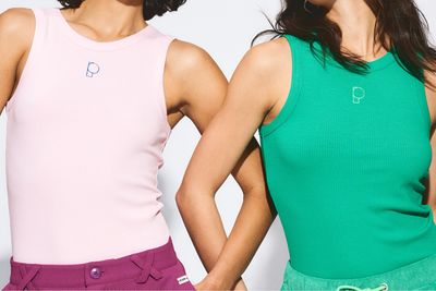 POM Amsterdam -  Tanktop Rib Palm green