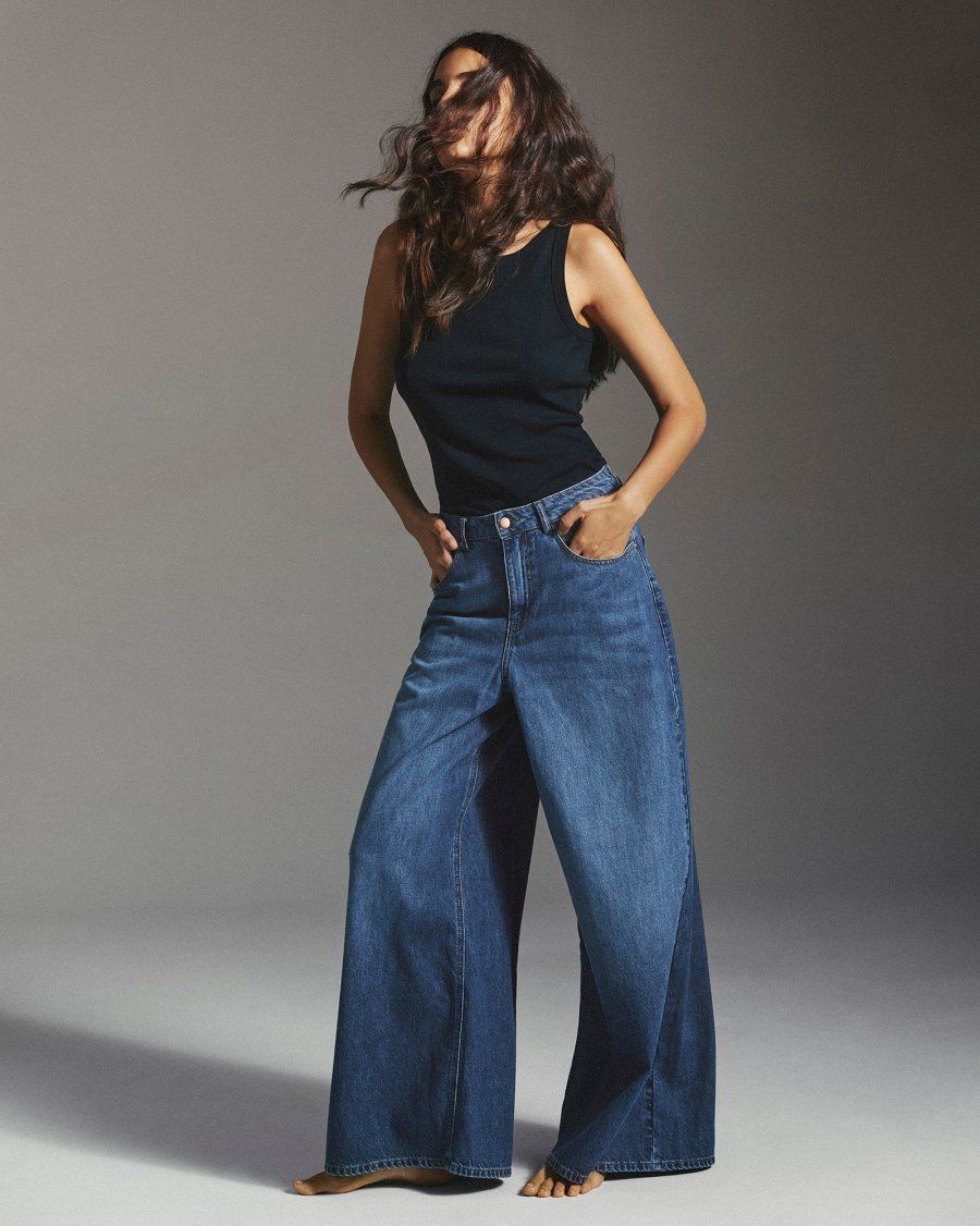 Moss Copenhagen (MSCH) - Turig Alena pants Mid blue wash