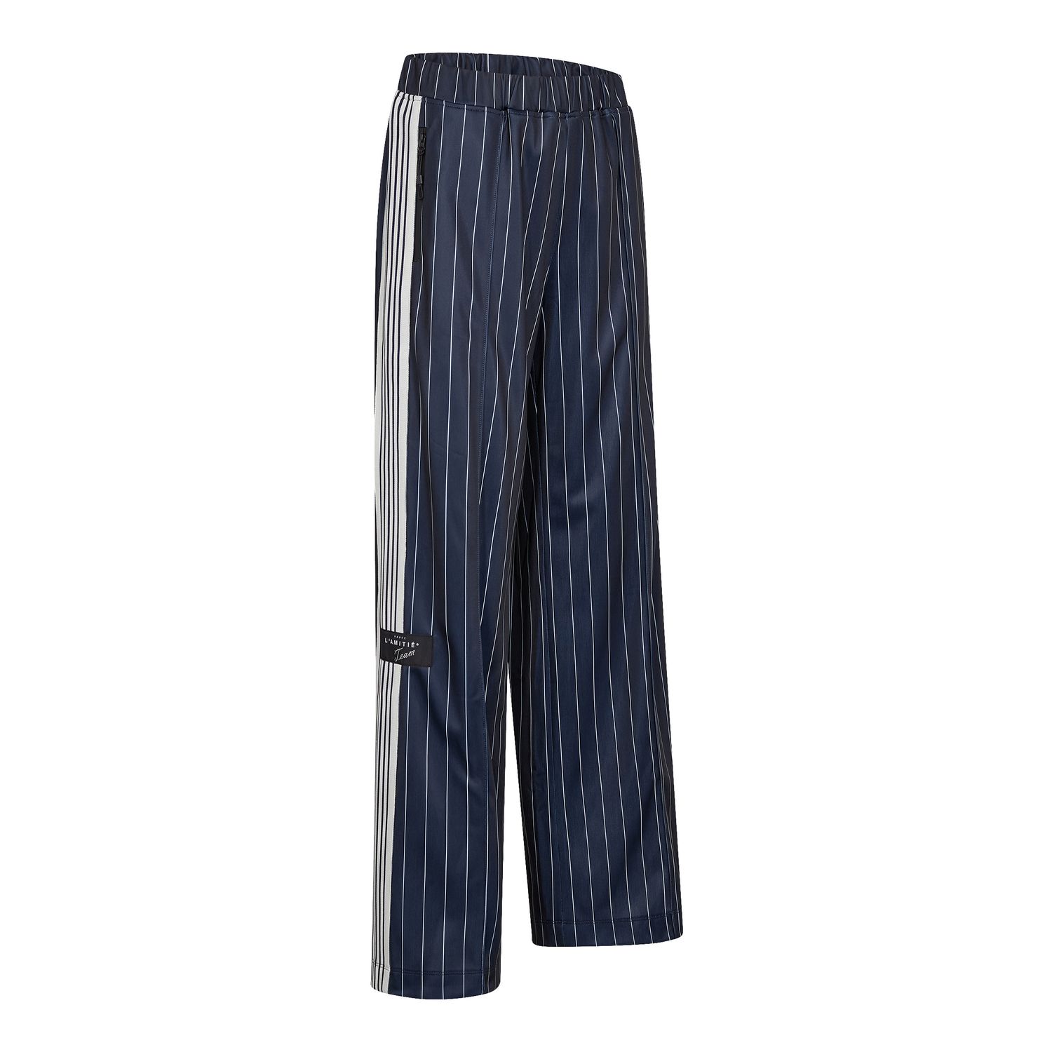 Haute l'Amitié - Baggy Pin stripe track tall pants navy
