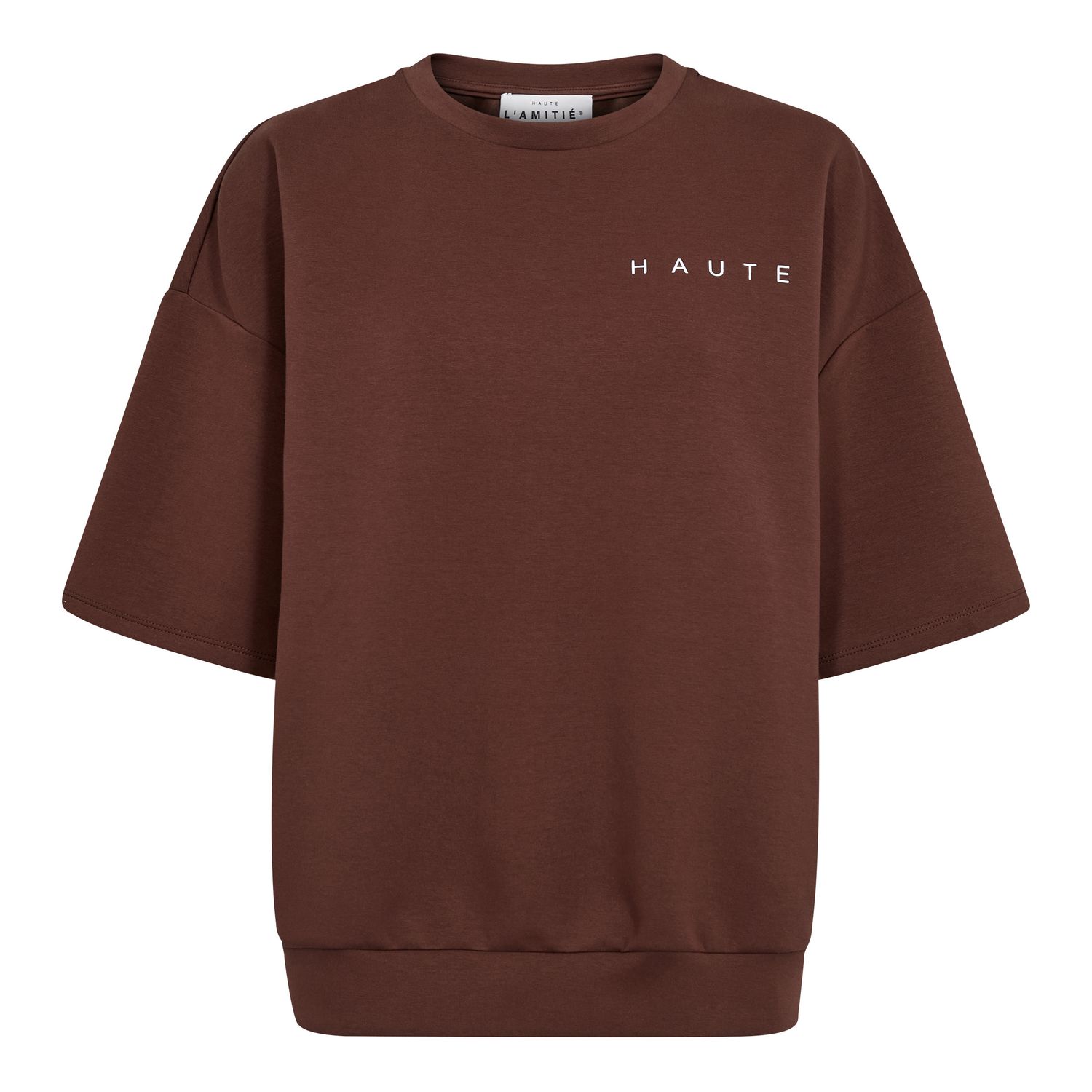 Haute l'Amitié - Maxi split logo sweat mocca