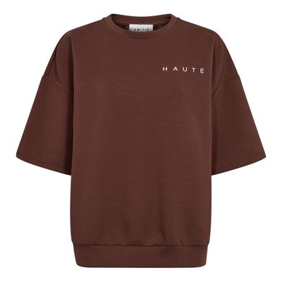 Haute l'Amitié - Maxi split logo sweat mocca
