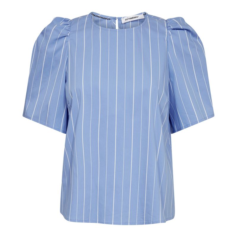 Co'Couture - Teran Stripe Blouse Pale Blue