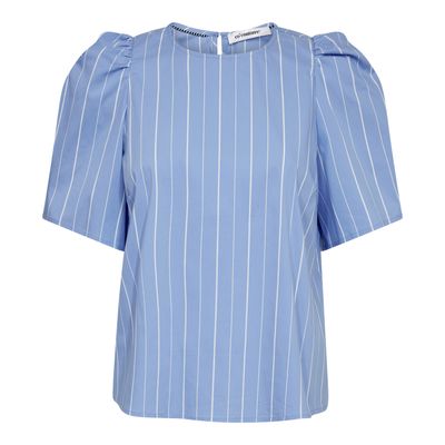 Co'Couture - Teran Stripe Blouse Pale Blue