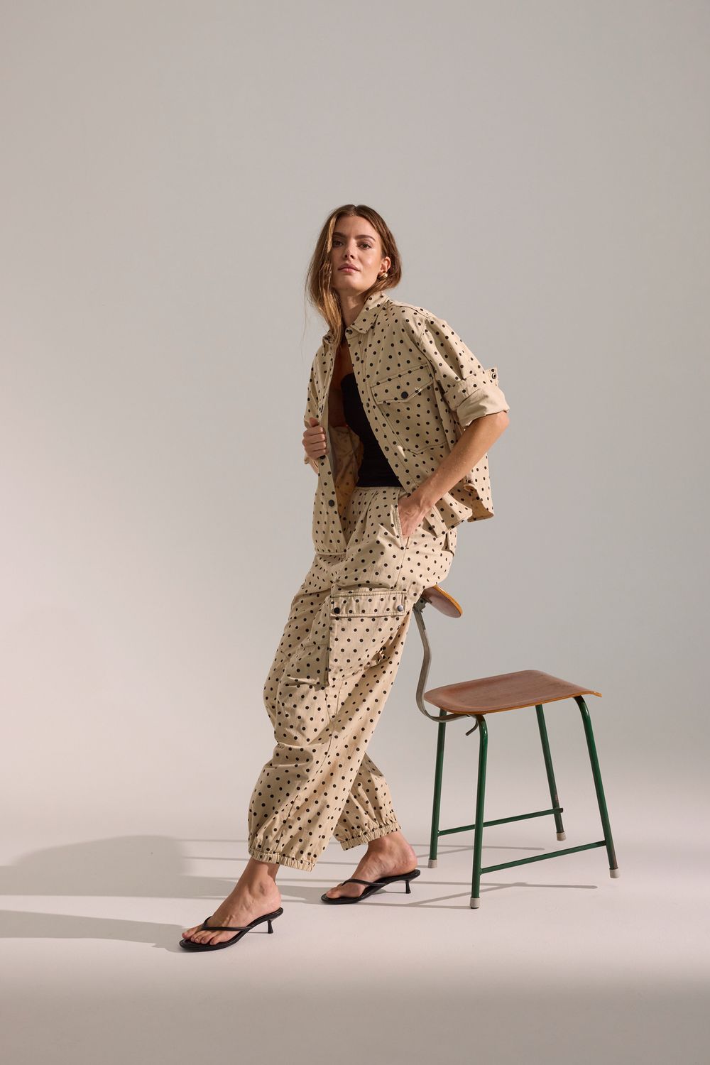 Co’Couture - Diddi Cargo Dot pant Bone