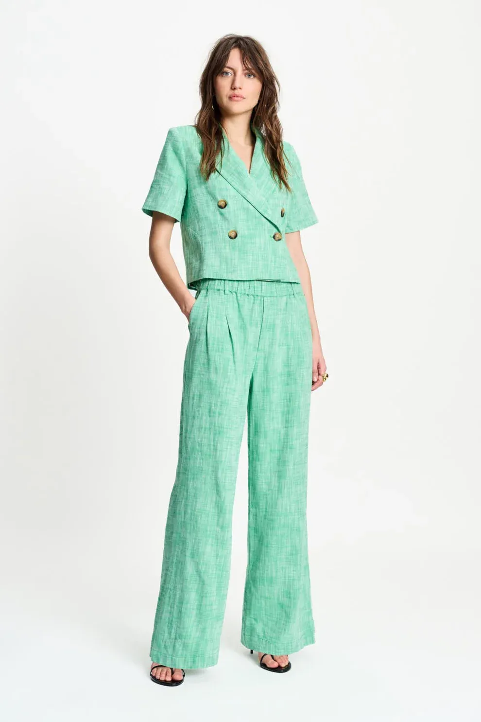 POM Amsterdam - Pants Palm  Green