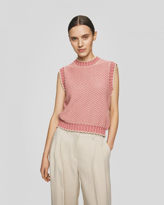 Moss Copenhagen (MSCH) - Pilla vest Oatmeal Rose