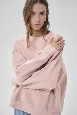 My Essential Wardrobe - Diego Logo Emb. sweater Adobe rose washed