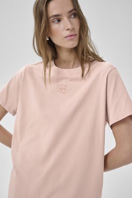My Essential Wardrobe - Seattle Logo Emb. Tee Adobe Rose washed