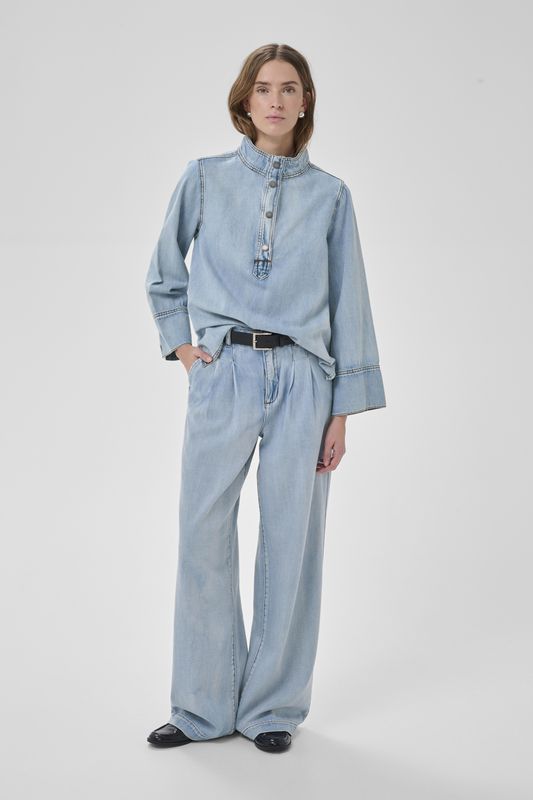 My Essential Wardrobe - Hilma 171 X Wide pants Light blue wash