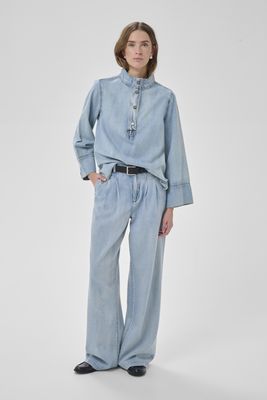 My Essential Wardrobe - Hilma 171 X Wide pants Light blue wash