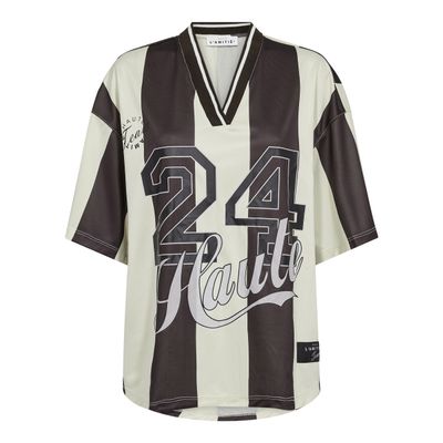 Haute l'amitie - SS Stripe Liga Tee Mocca stripe