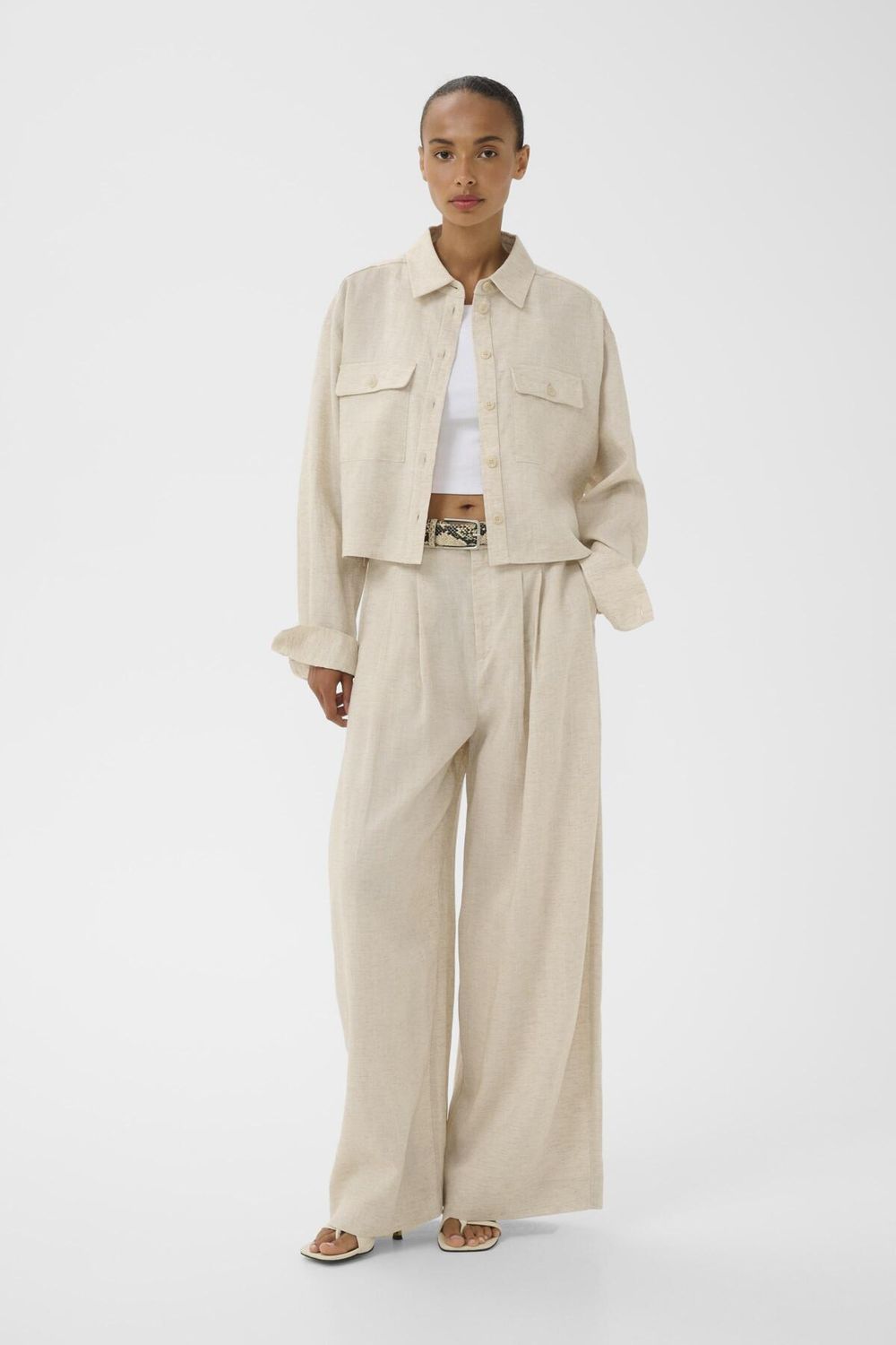 Gestuz - Riava shirt light sand melange