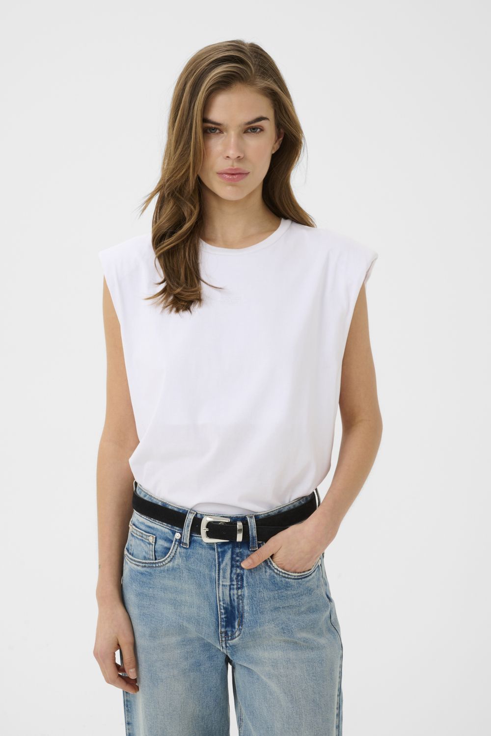 Gestuz - Kathrin muscle tee bright white