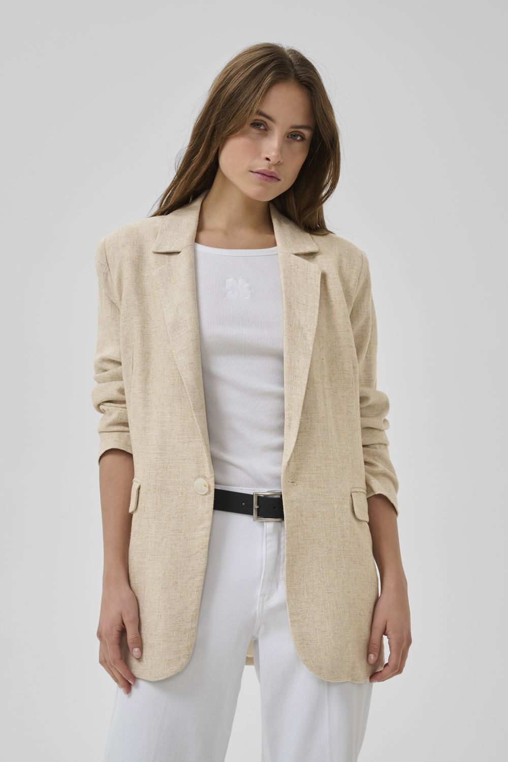 My Essential Wardrobe - Lavita Blazer Oatmeal Melange