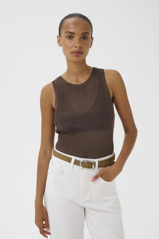 Gestuz - Silvi top deep brown metallic