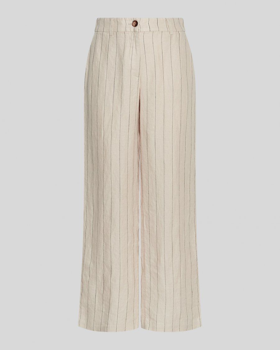 Moss Copenhagen (MSCH) - Claritte Pants Bleach Sand/Blk