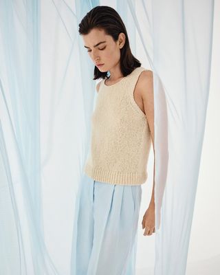 Moss Copenhagen (MSCH) - Vivika Hannalie SL Top Bleached Sand