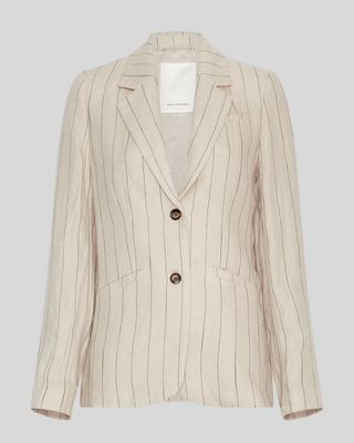 Moss Copenhagen (MSCH) - Claritte Loose Blazer Bleach Sand/Blk