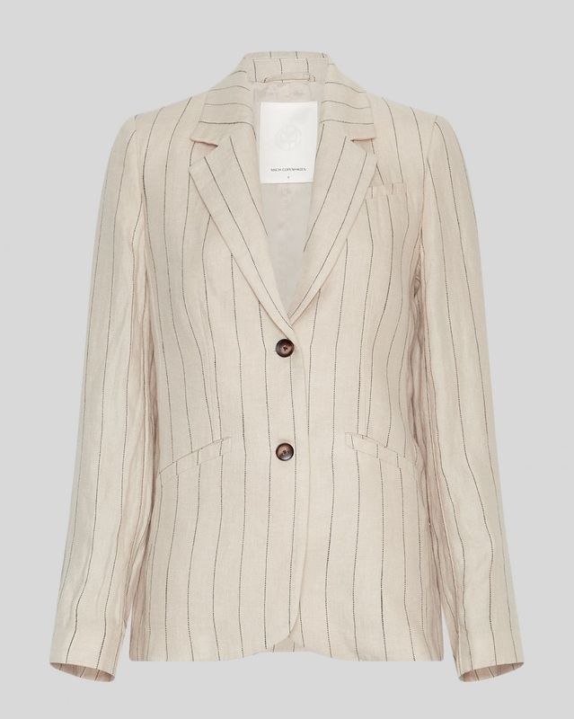 Moss Copenhagen (MSCH) - Claritte Loose Blazer Bleach Sand/Blk