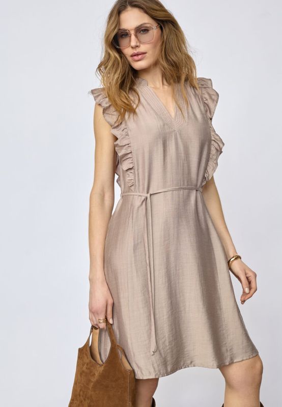 Co'Couture - Hera Frill Crop dress Walnut