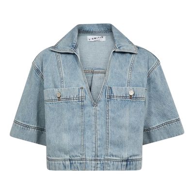 Haute l'Amitié - Drew Denim Top Bleached Denim