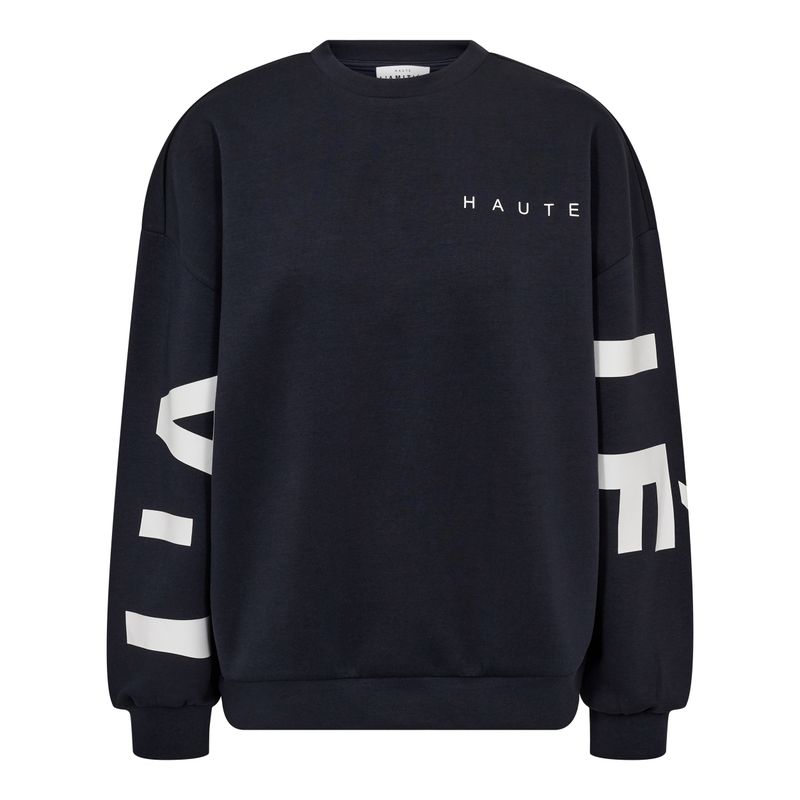 Haute l'amitie - Maxi split Logo Sweat Navy