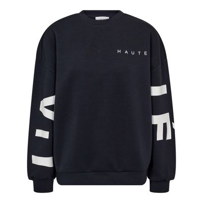 Haute l'amitie - Maxi split Logo Sweat Navy