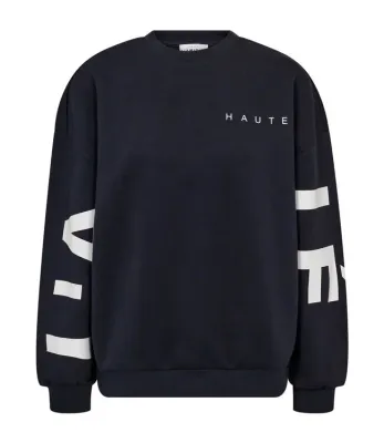 Haute l'amitie - Maxi split Logo Sweat Navy