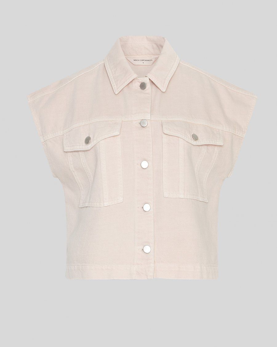 Moss Copenhagen (MSCH) - Aspen Ida Denim vest light pink