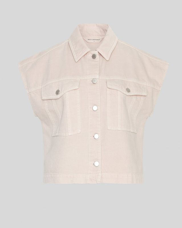 Moss Copenhagen (MSCH) - Aspen Ida Denim vest light pink