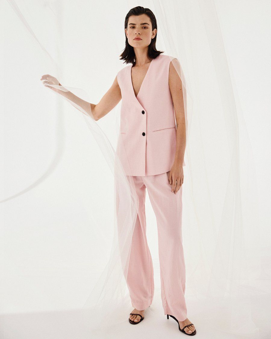 Moss Copenhagen (MSCH) - Franciska Waiscoat Lotus Melange