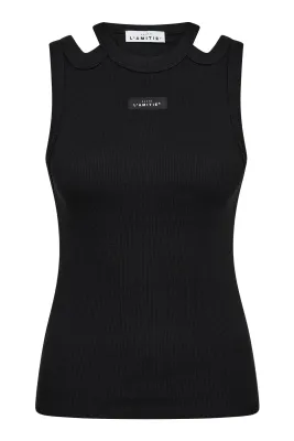 Haute l'Amitié - Sema open shoulder tank top black