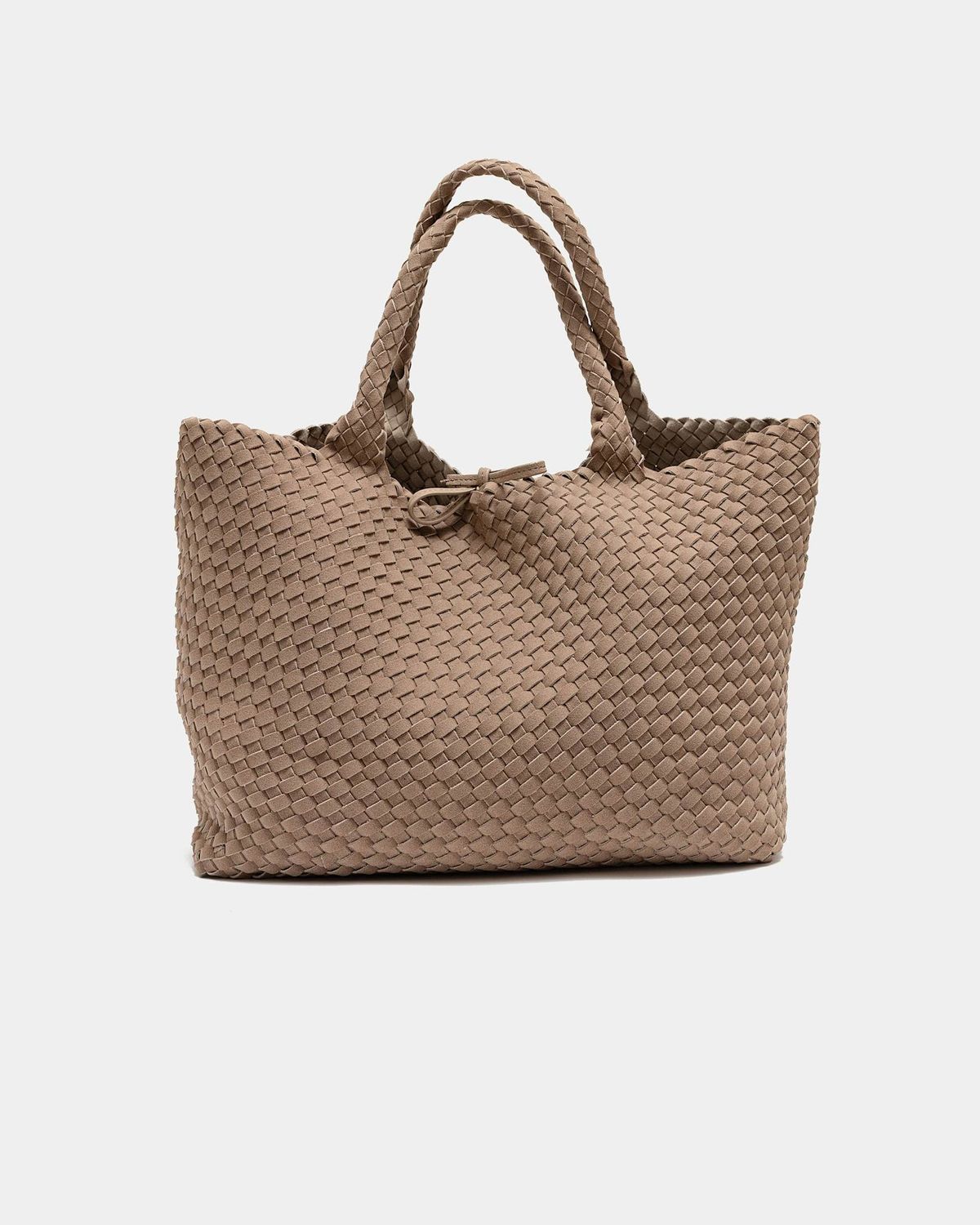 Bow19 - Mia Suede soft square bag Beige