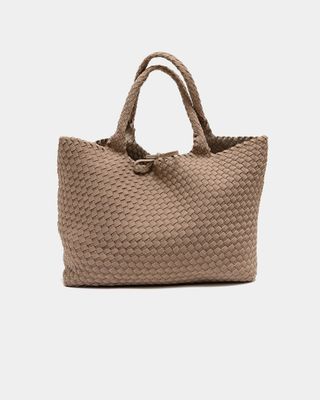 Bow19 - Mia Suede soft square bag Beige