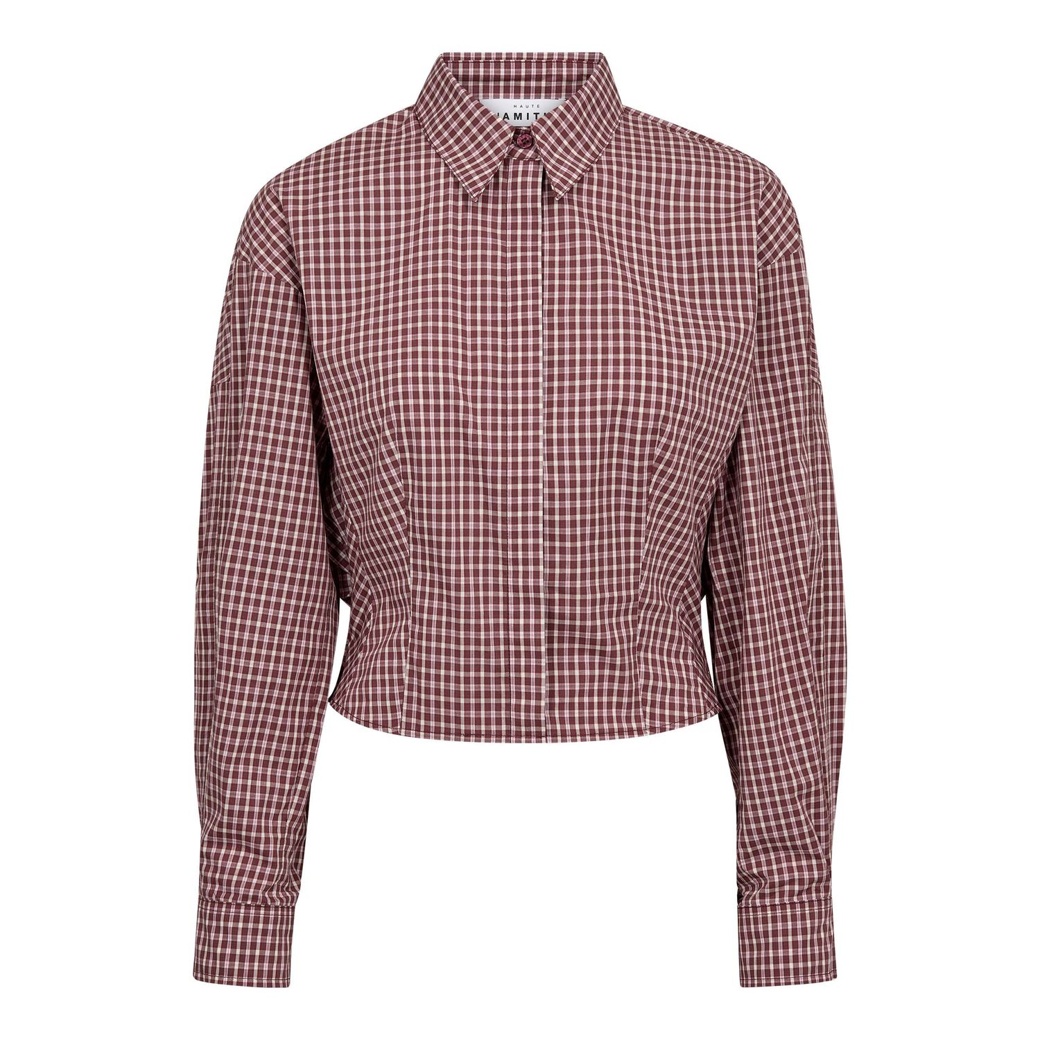 Haute L' Amitié - Musa check smock shirt wine