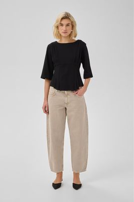 My Essential Wardrobe - Jeans Barrel Baloo - silver sage washed