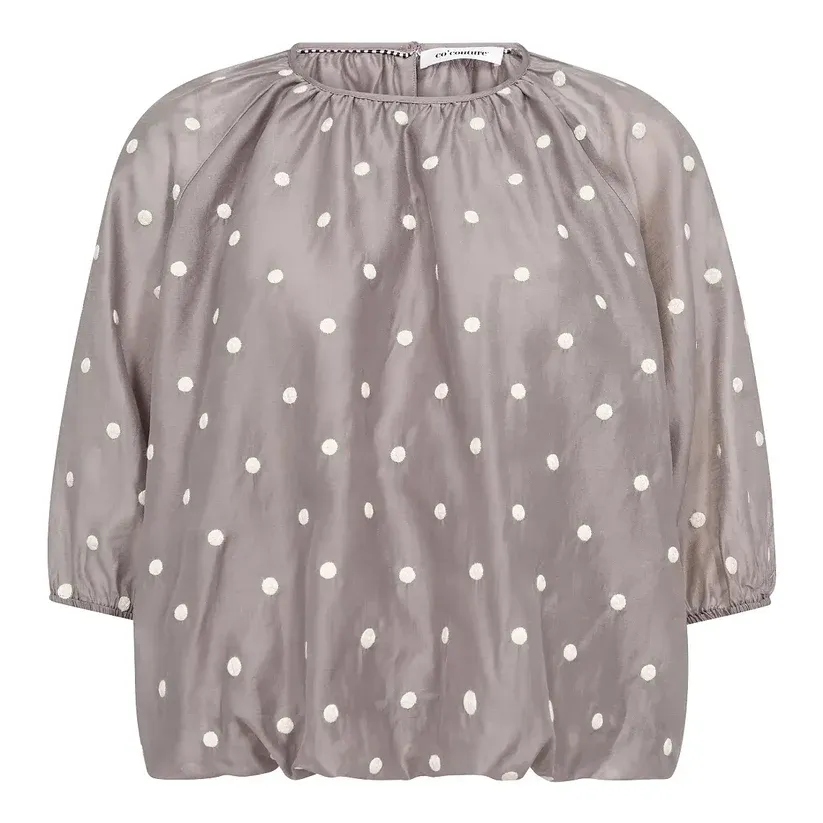 Co'Couture - Dita Dot Ballon Blouse Mink