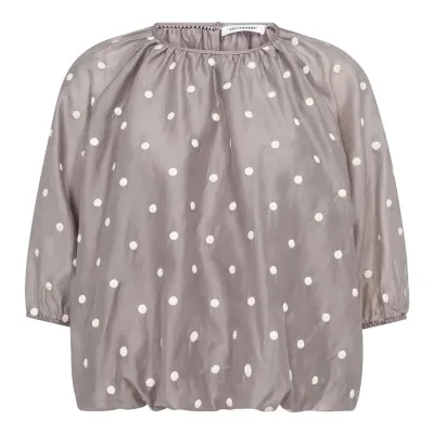Co'Couture - Dita Dot Ballon Blouse Mink