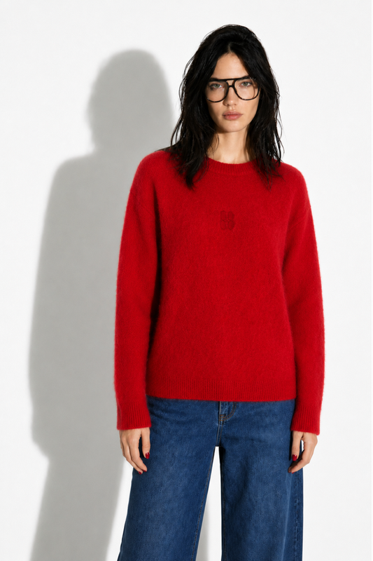 Imprevu - Maille Ivy Col Ron Rouge