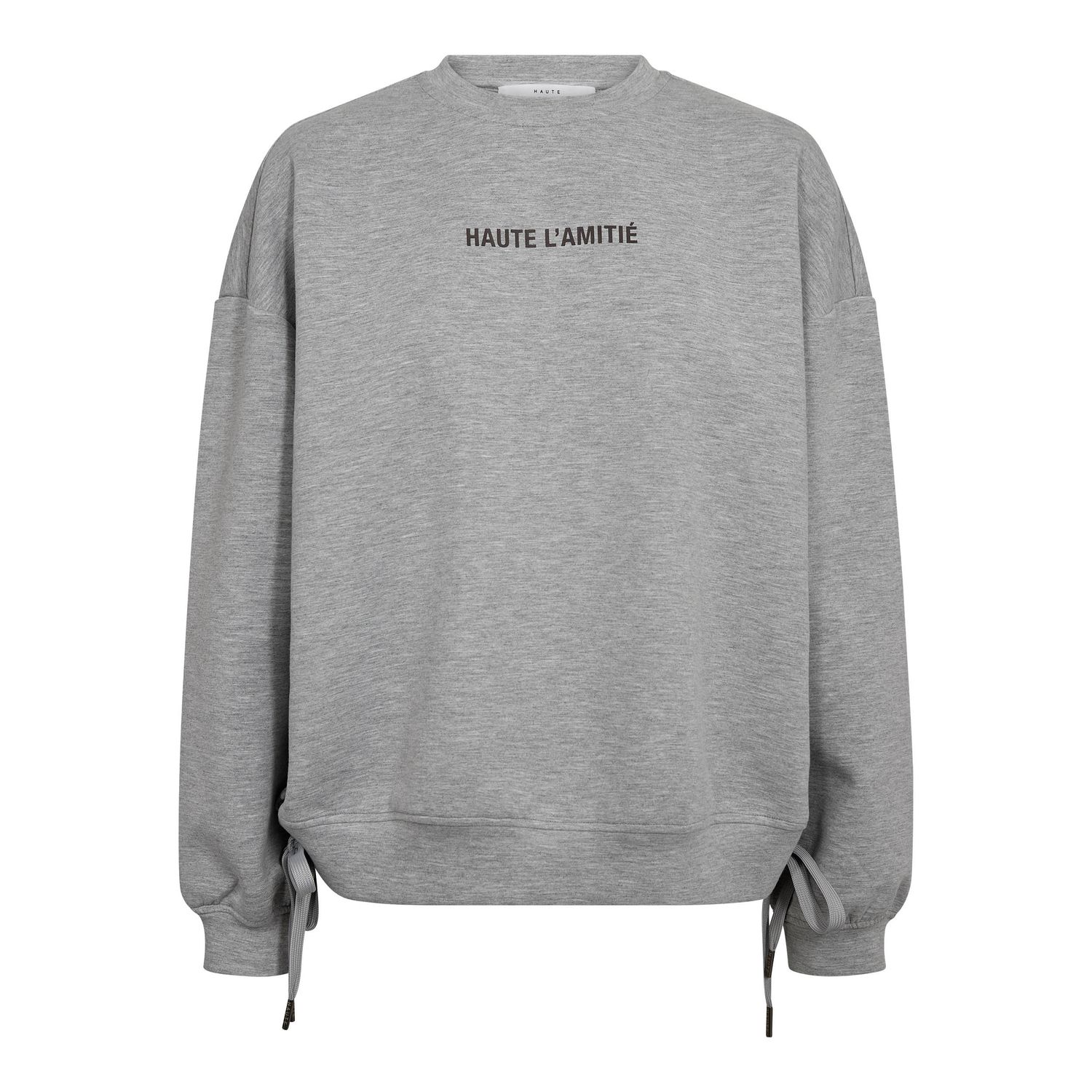 Haute L' Amitié - New Studio Tie sweat grey melangé