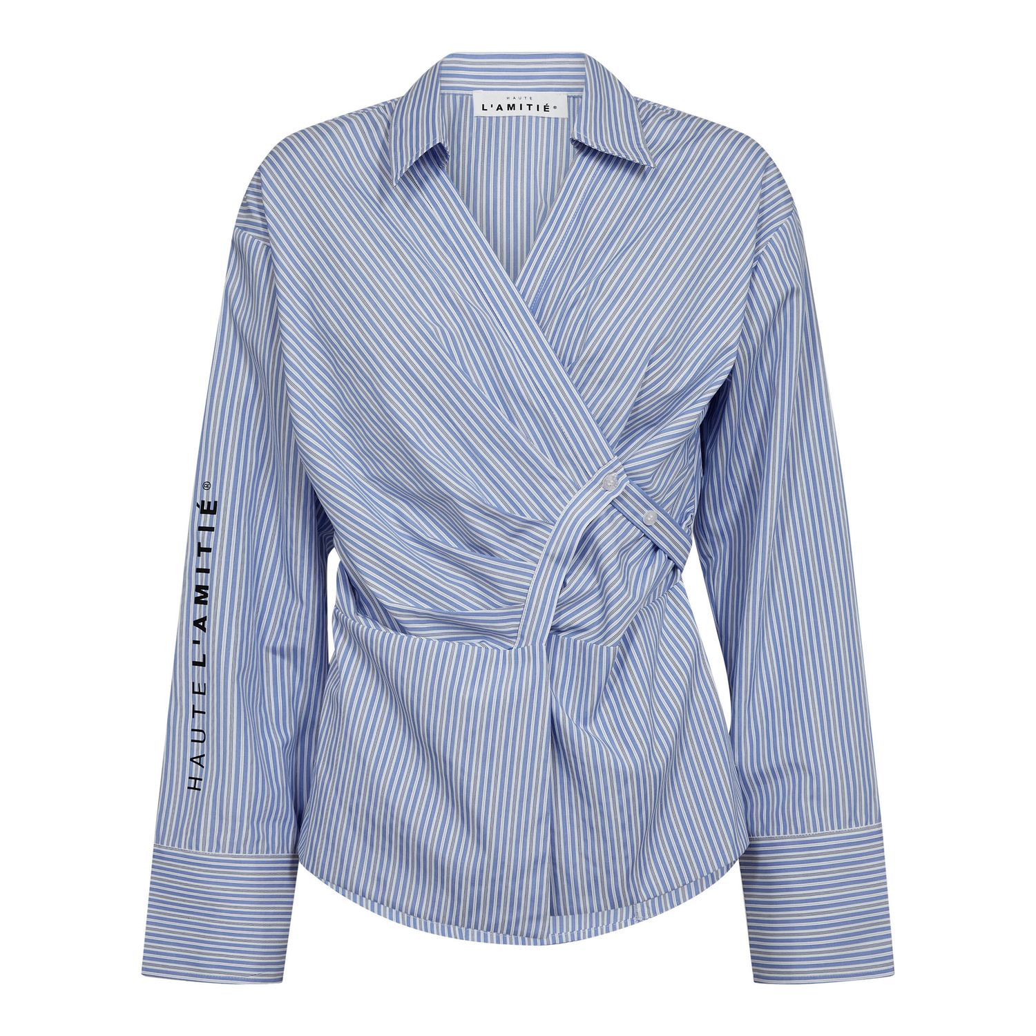 Haute L' Amitié - Nina Strap shirt Pale Blue stripe