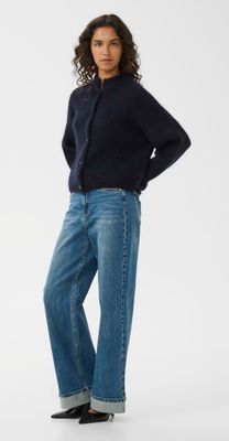 Gestuz - Sara wide jeans washed Mid Blue