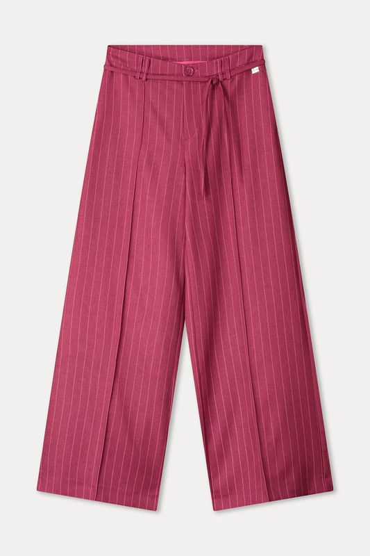 POM Amsterdam - Pants Jess Striped Burgundy Red