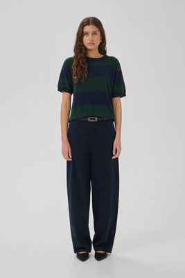My Essential Wardrobe - Gisva Kendel Barrel Pant Dark Sapphire Blue