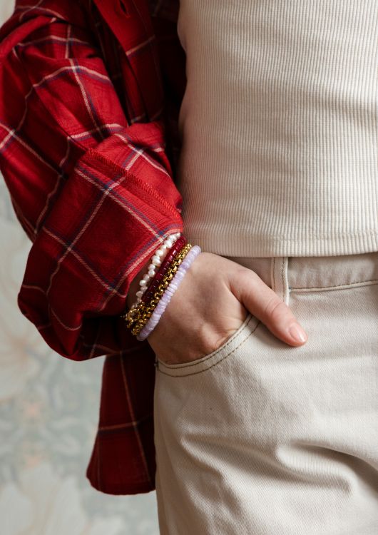 Bonnie Studios - BS1036 Moos Burgundy Bracelet