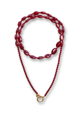 Bonnie Studios - BS1037 Funky Burgundy Long Necklace