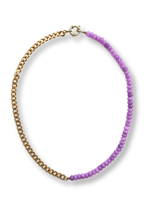 Bonnie Studios - BS1053 Luc Purple Gold Necklacce